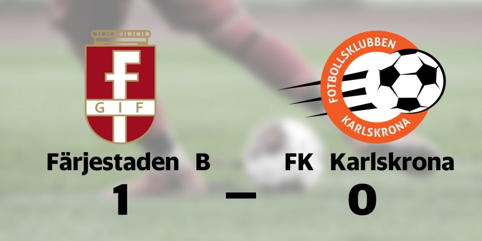 FK Karlskrona föll borta mot Färjestaden B