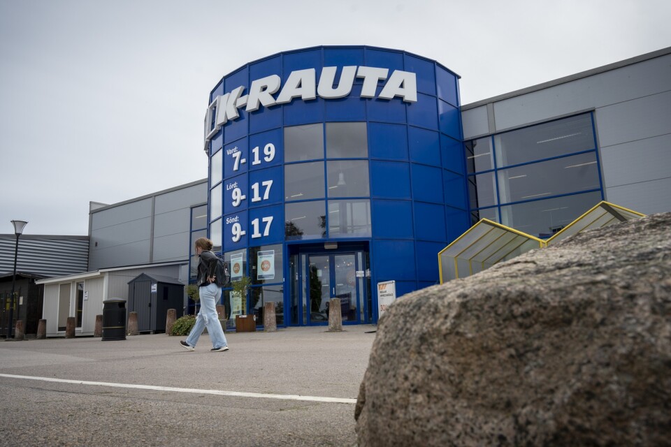 K-Rauta i Växjö. Byggvaruhuset på handelsplats I11 kommer att läggas ner.