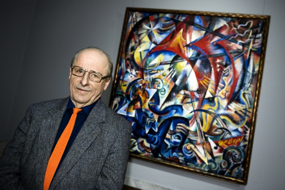 Jan Torsten Ahlstrand, konsthistoriker och GAN-kännare, vars konstsamling nu säljs på Bukowskis. Arkivbild.