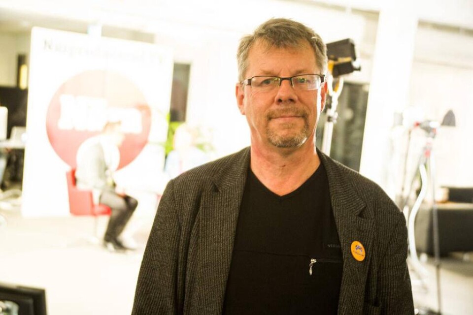 Gunnar Nordmark (FP) besökte Smålandspostens direktsända valvaka.