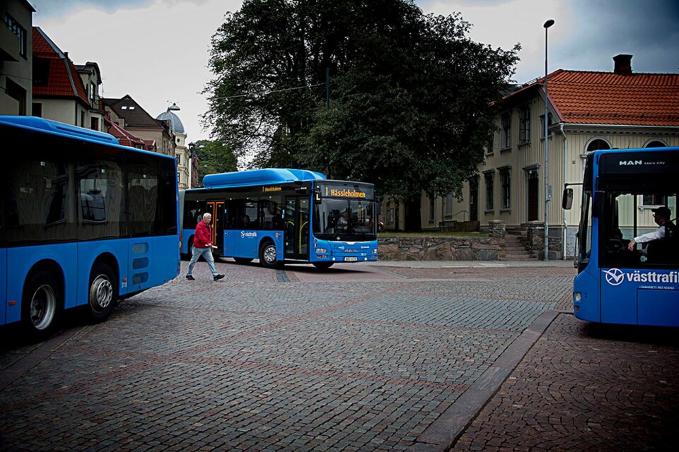 Södra torget i Borås ligger vid stadens finrum. Bussarna bör på sikt finna ett annat hem.