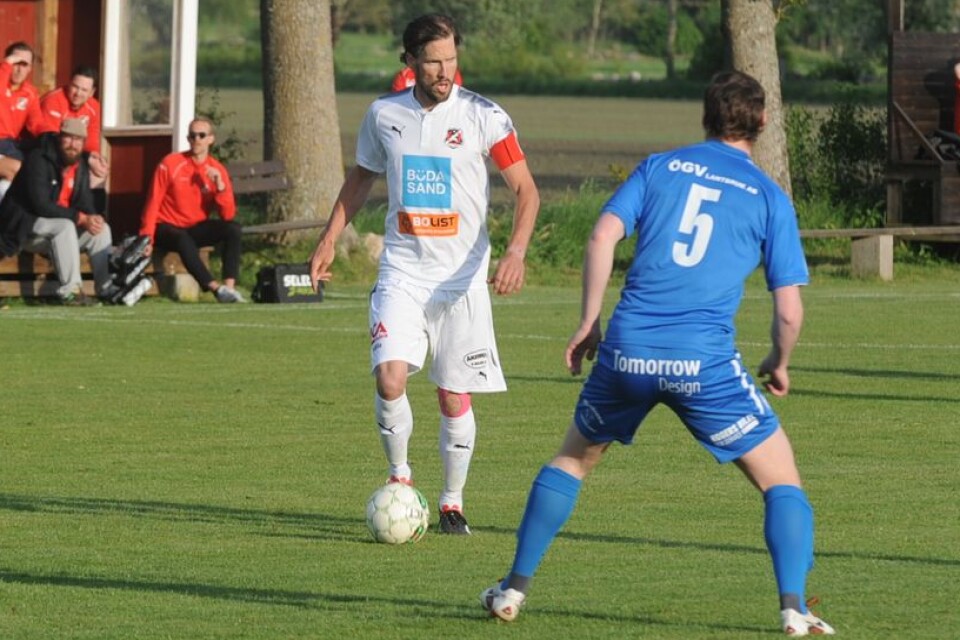 Böda/Högbys kapten Jonas Nilsson gjorde 1–1-målet.