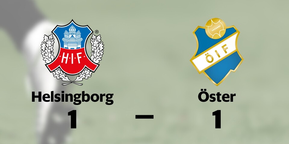 Oavgjort för Öster borta mot Helsingborg