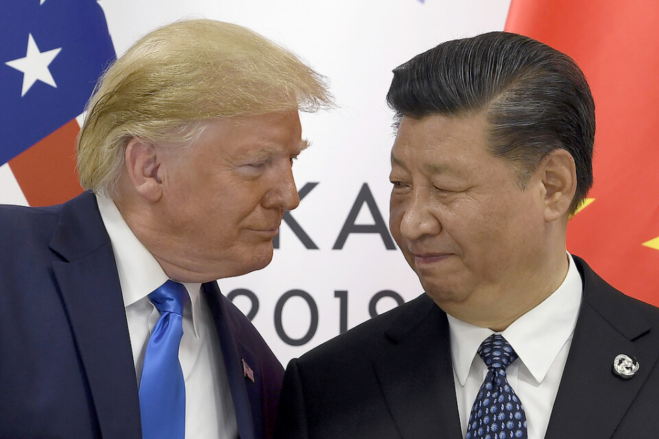 USA:s president Donald Trump och Kinas ledare Xi Jinping. Arkivbild