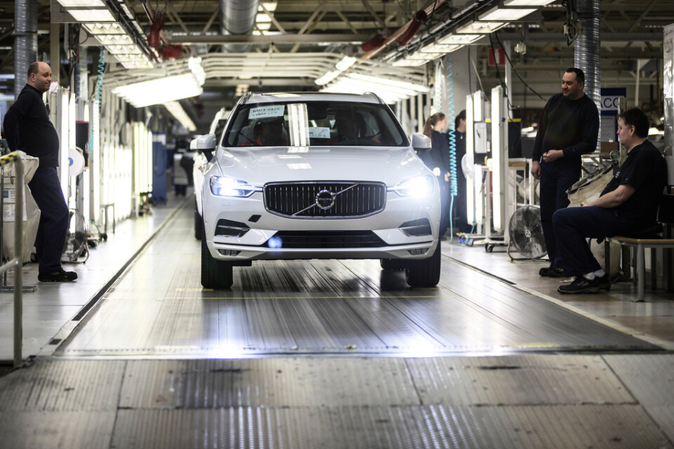 Produktionen står still just nu i Volvo Cars fabriker. Arkivbild.