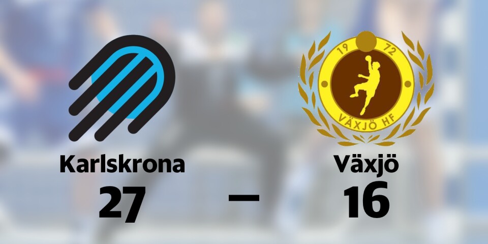 Karlskrona vann mot Växjö HF