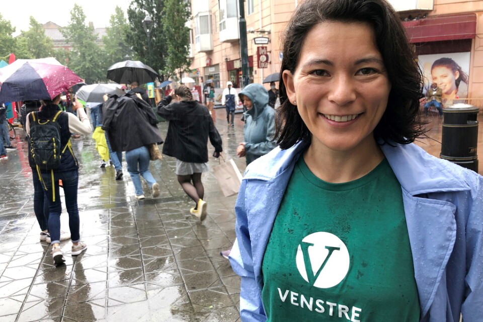 "Vi har har fått till en väljarvåg i slutskedet av valrörelsen. Särskilt här i Oslo har det varit undersökningar som ger oss över 10 procent", säger Naomi Ichihara Røkkum, stortingskandidat för Venstre.