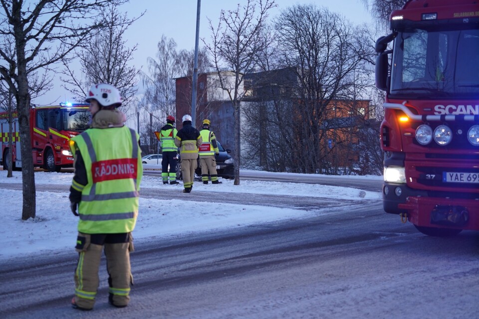 Trafikolycka i Växjö den 5 januari 2024.