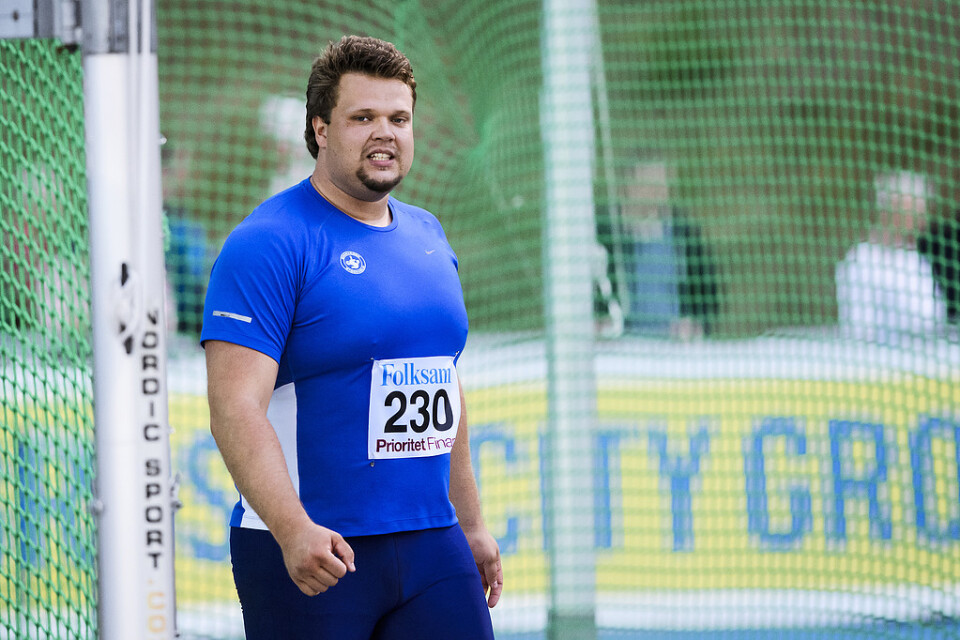 Daniel Ståhl förbättrade sitt svenska rekord från 2017 med 57 centimeter. Arkivbild.