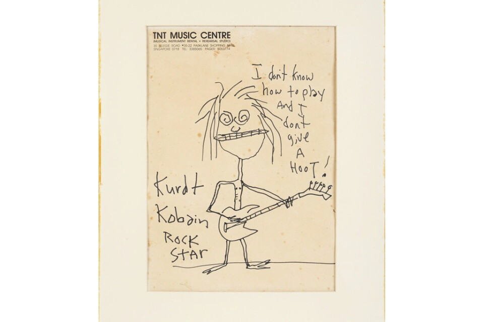 Kurt Cobains självporträtt klubbades för 281|250 dollar eller omkring 2,34 miljoner kronor hos Julien's Auctions.