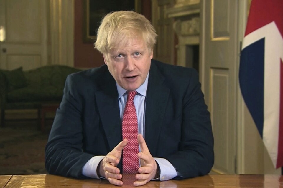 Boris Johnson talade till nationen på måndagen, i ett tv-inslag som lockade drygt 27 miljoner tv-tittare. Arkivbild.