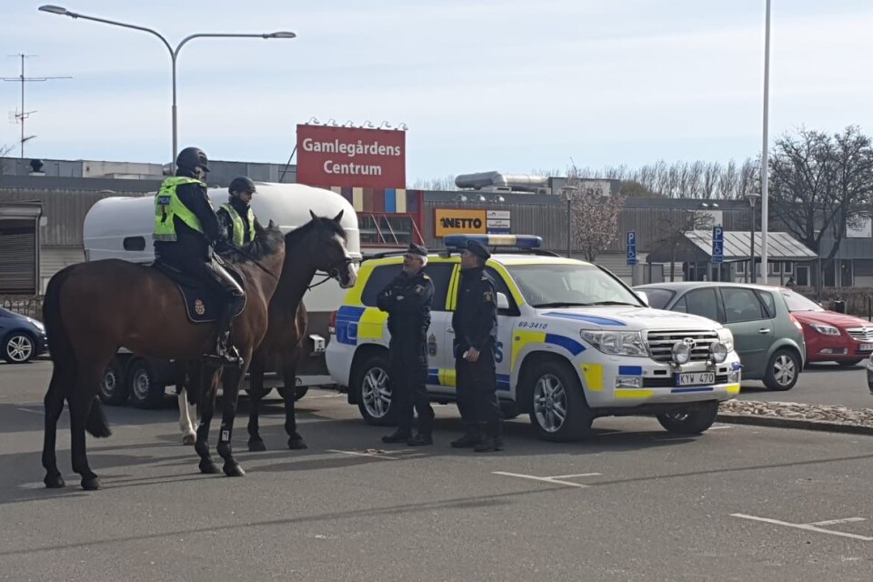 As part of Operation Rimfrost, the police are looking for weapons, explosives and drugs. Even on horseback.