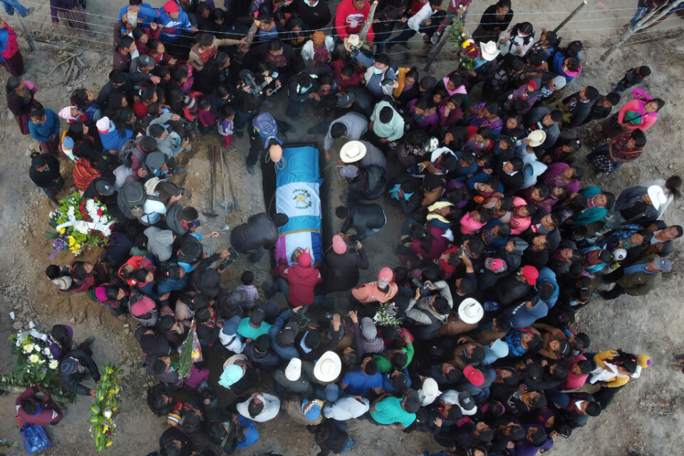 En av kvinnorna som mördades av polisen i Tamaulipas i Mexiko begravs i Comitancillo, Guatemala, i mars 2021. Arkivbild.