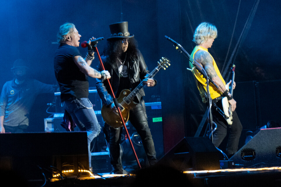 Guns N' Roses med Axl Rose och Slash på Sweden Rock Festival 2022.