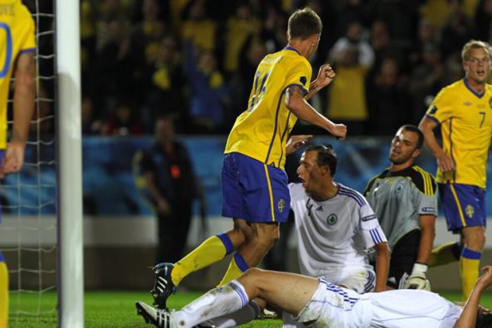 2-0- av Pontus Wernbloom i tisdagens EM-kvalmatch mellan Sverige och San Marino.