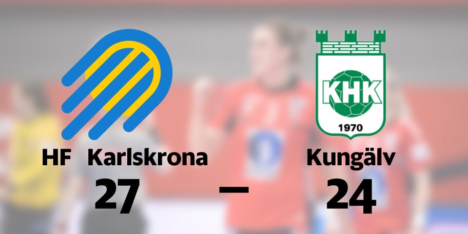 HF Karlskrona vann mot Kungälvs HK