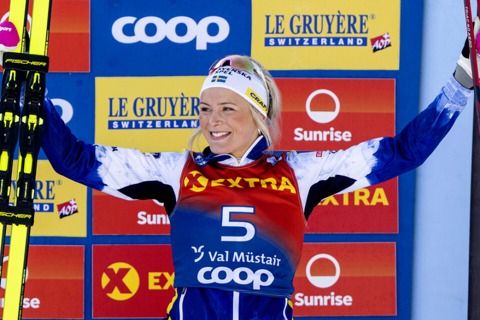 Frida Karlsson blev tre i nyårsdagens lopp i Val Müstair.