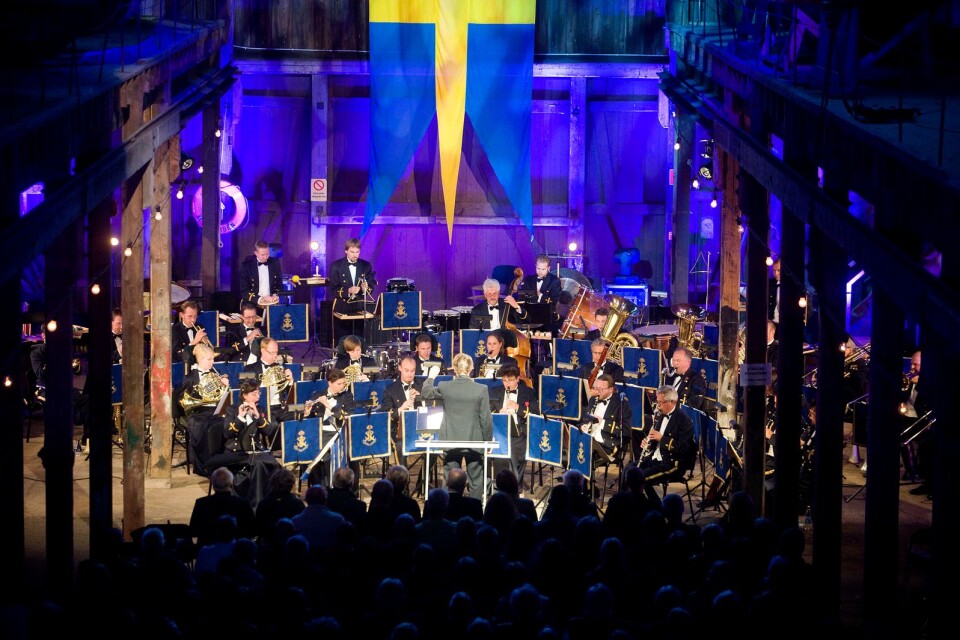 Marinens Musikkår under en konsert i Vasaskjulet.