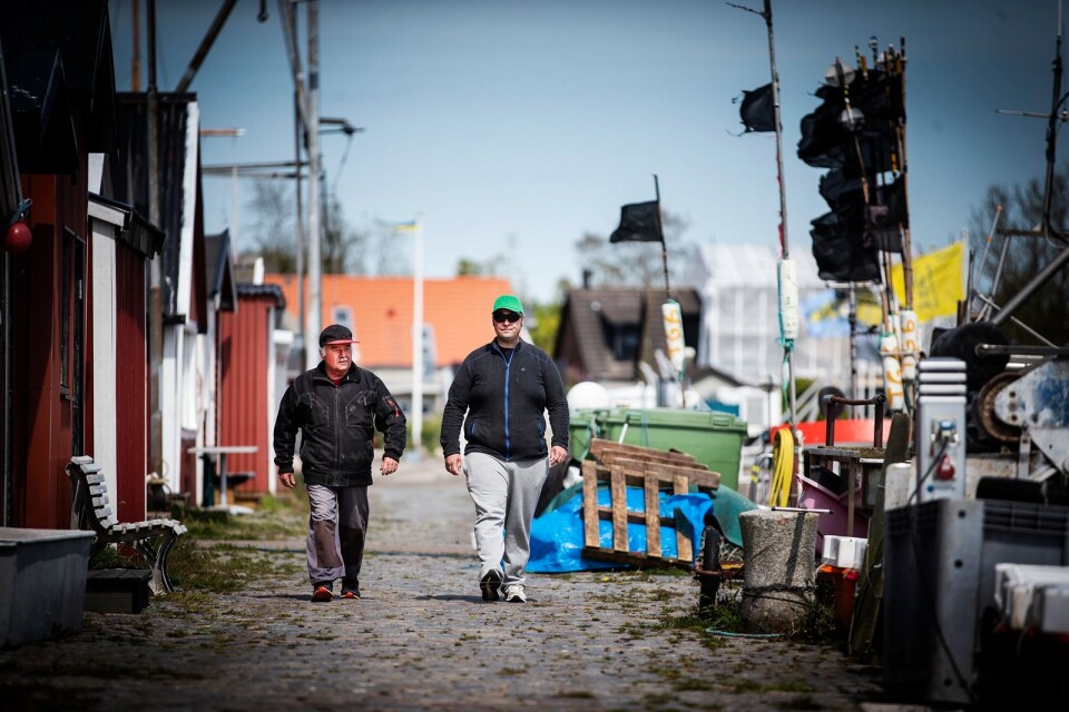 Mikael Carlsson och Andreas Engdahl jobbar som fiskare.