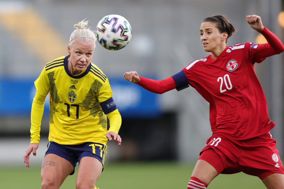 Caroline Seger får spela i hemstaden Malmö i VM-kvalet då Sverige tar emot Slovakien den 30 november. Arkivbild.