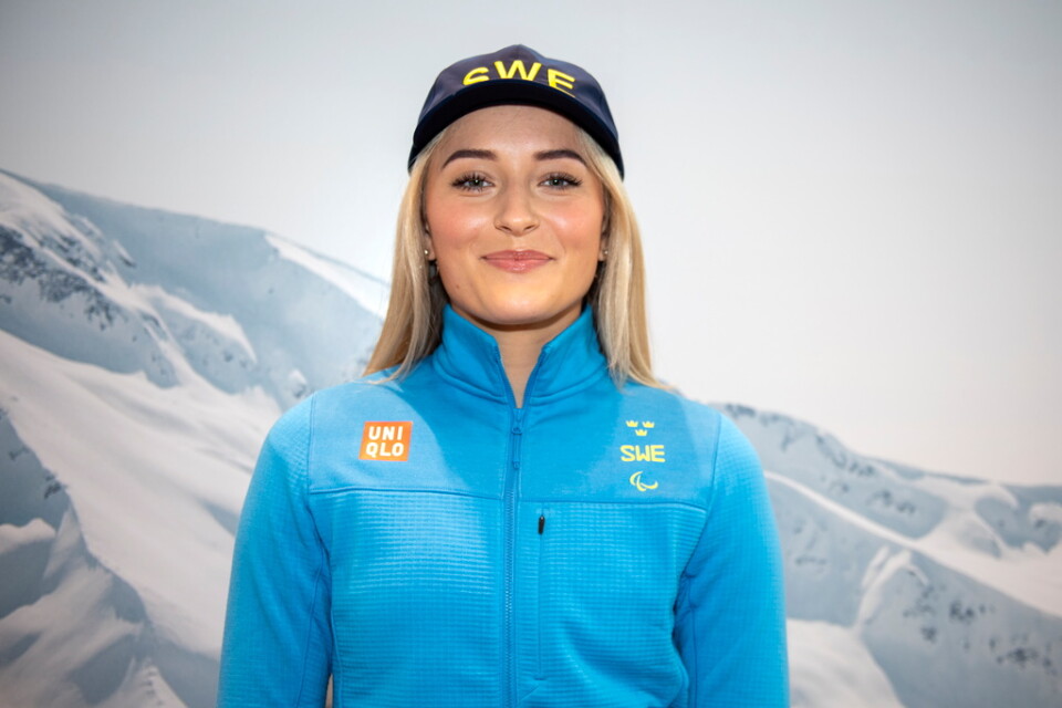 Ebba Årsjö tog brons i störtlopp i Paralympics-debuten. Arkivbild.