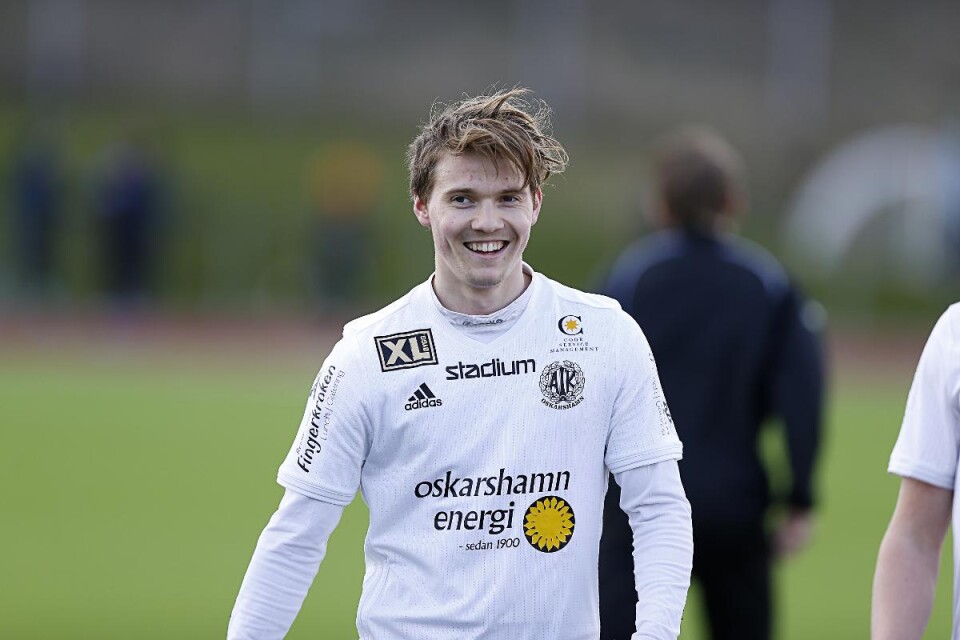 Samuel Haglund blev OAIK:s matchvinnare med sitt 3-1 mål i den andra halvleken. Foto: Daniel Svensson