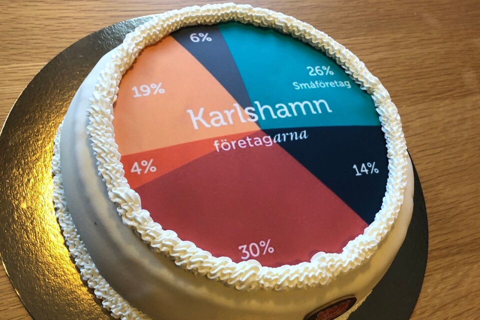 Småföretagen i Karlshamn bidrar med 26 procent av kommunens skatteintäkter, samtidigt som den offentliga sektorn svarar för 30 procent.