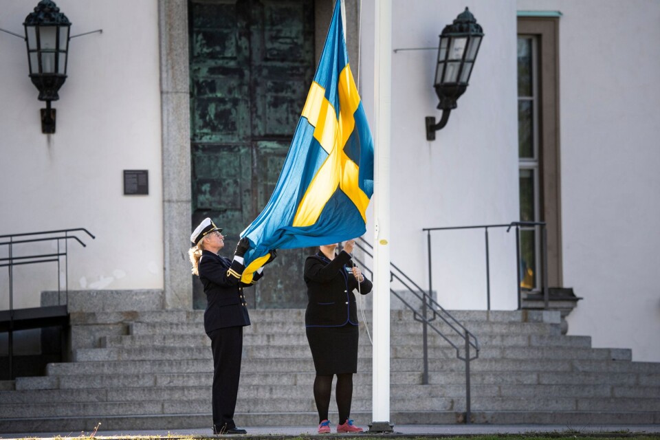 Kransnedläggning vid Sjöhistoriska museet i Stockholm för att hedra Sveriges veteraner samband med Veterandagen 2020.