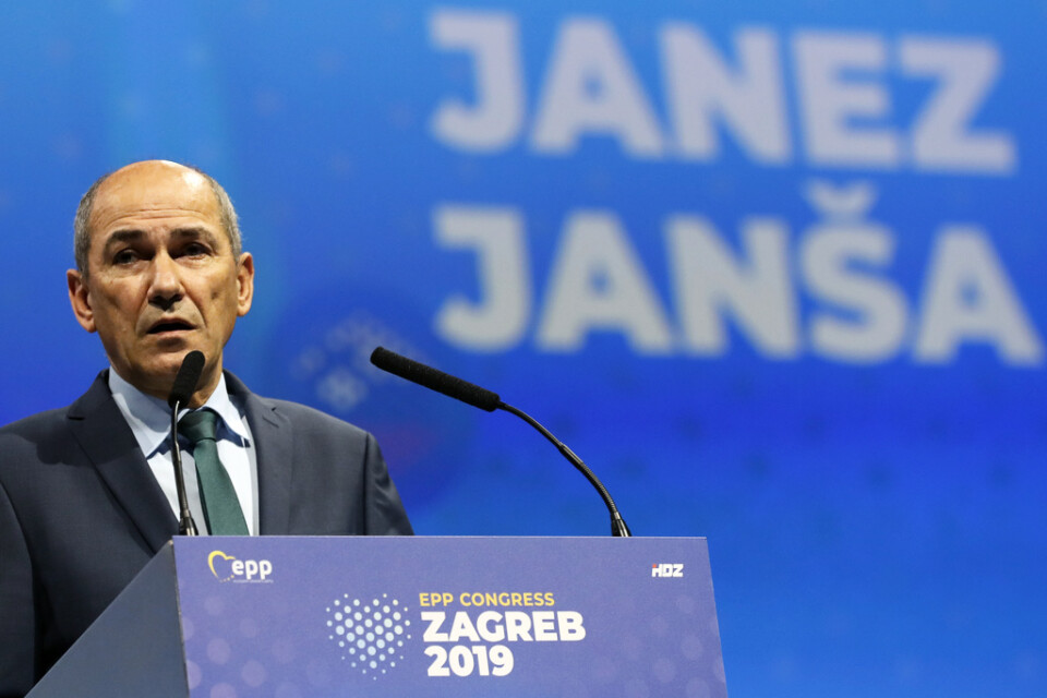 Janez Jansa, partiledare för Sloveniens största parti (SDS), nominerades under onsdagen till Sloveniens nye premiärminister. Arkivbild.