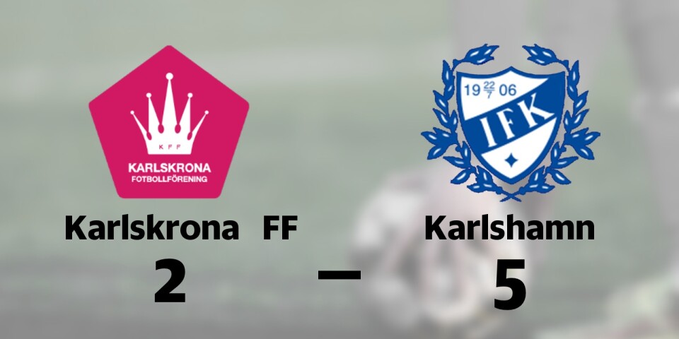 Ombytta roller när Karlshamn besegrade Karlskrona FF