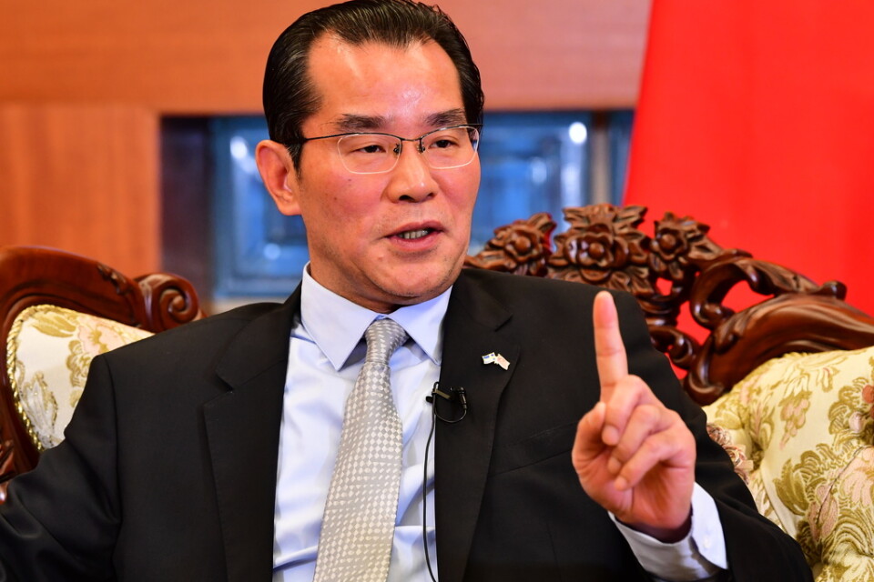 Kinas Sverigeambassadör Gui Congyou hotar nu med begränsat handelsutbyte med Sverige. Arkivbild.