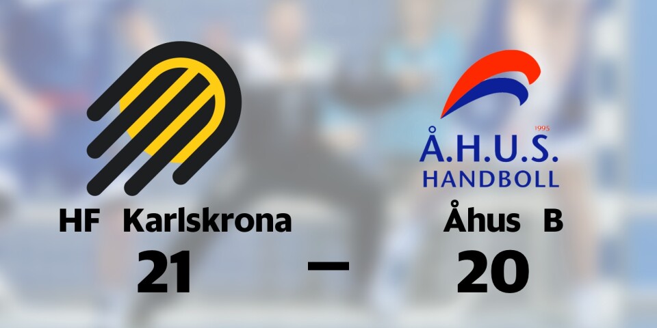 HF Karlskrona U vann mot Åhus HB B