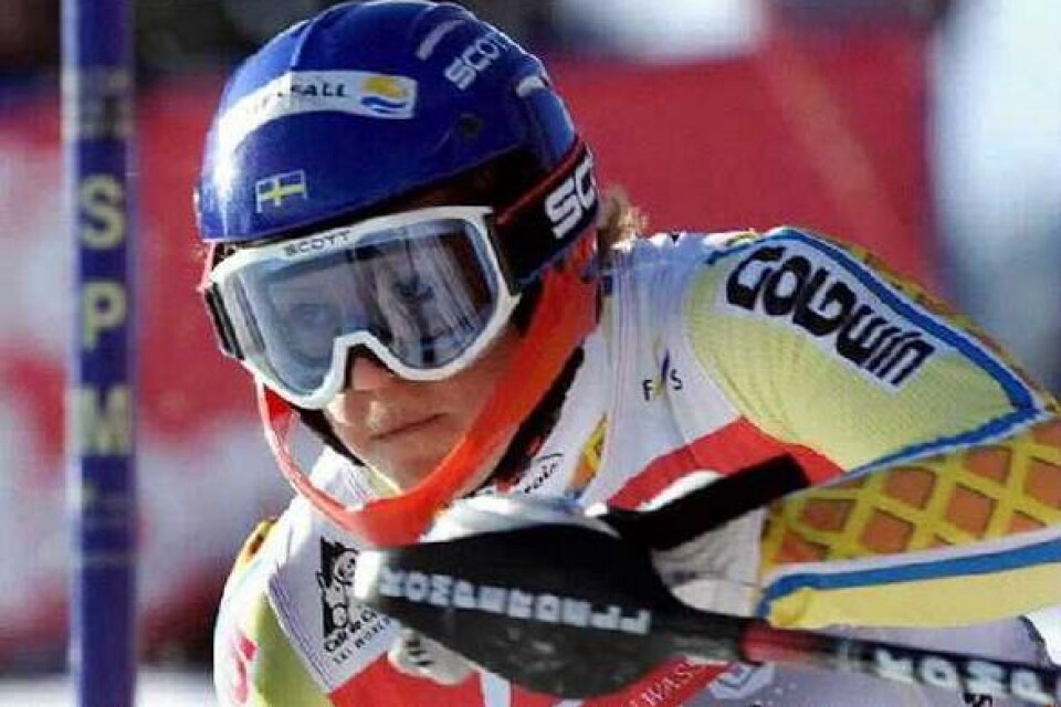 Ylva Nowén slutade sjua i gårdagens slalomtävling &#x96; hennes bästa placering i slalom på två år. Ett härligt besked inför VM i nästa vecka. Bild: SCANPIX
