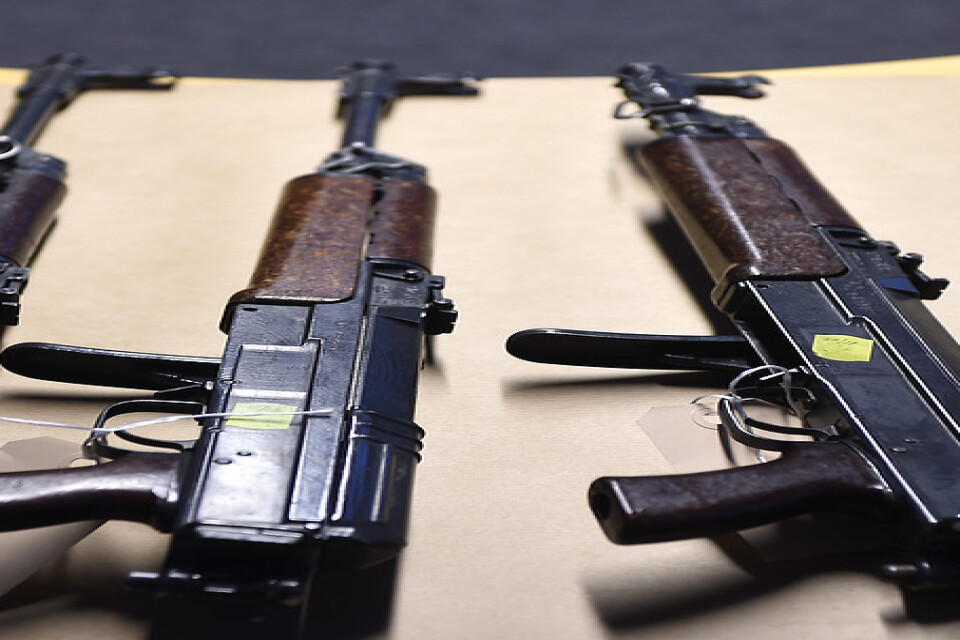 Polisen beslagtog 1|180 skjutvapen förra året vilket är ett rekord. Arkivbild.