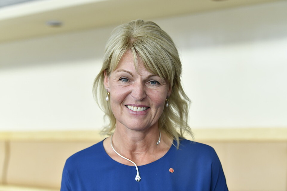 Anna Hallberg (S), utrikeshandelsminister. Arkivbild.