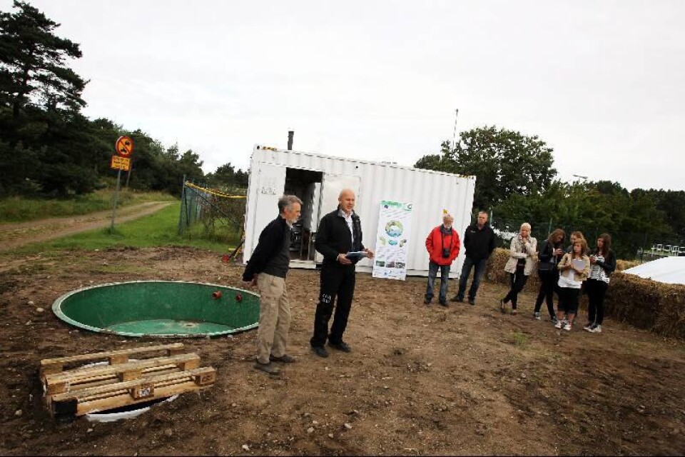 I slutet av augusti invigdes en pilotanläggning för att göra biogas av alger i Smygehamn. Snart är det dags för en mer fullskalig anläggning. Foto: Tomas Nyberg, arkiv