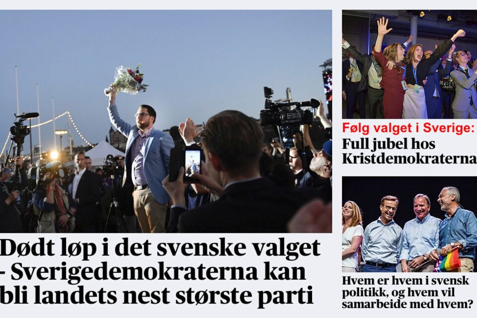 Norska Aftenposten hårdsatsar på det svenska riksdagsvalet.