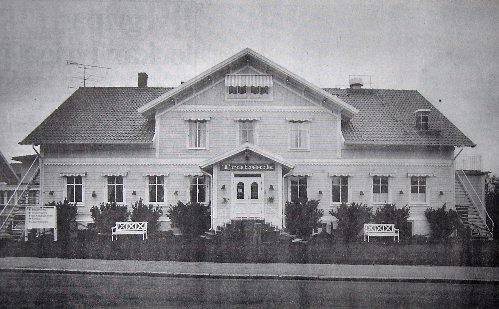 Namnet Trobeck lever kvar på Trobeck rehab center i Vittsjö. Det mesta av exteriören från 1800-talet har bevarats.
Arkiv: Stefan Sandström