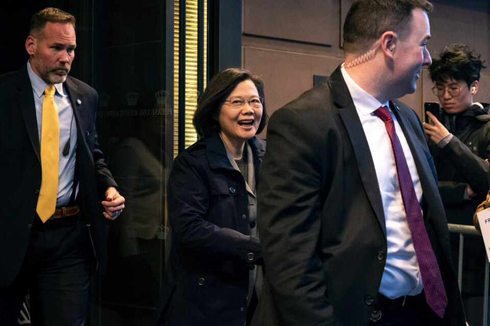 Taiwans ledare Tsai Ing-Wen i New York i USA.