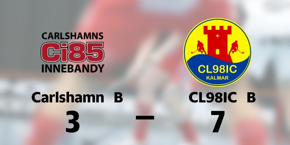 Carlshamns IBK B förlorade mot CL98IC B