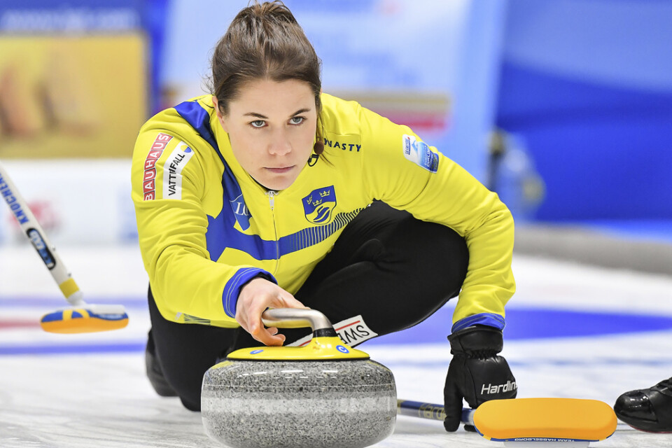 Anna Hasselborg under EM-finalen i december, som Sverige vann över Skottland.