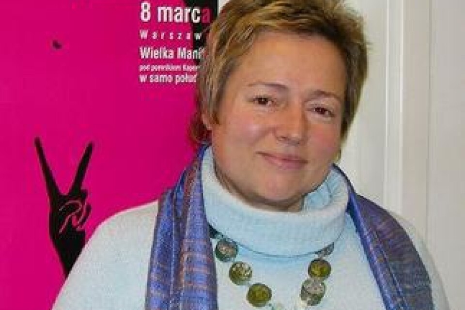Wanda Nowicka på Federationen för kvinnor och familjeplanering i Warszawa anser att det är bättre ju fler alternativ de polska kvinnorna har när det gäller aborter.Bild: Anna Maria Erling