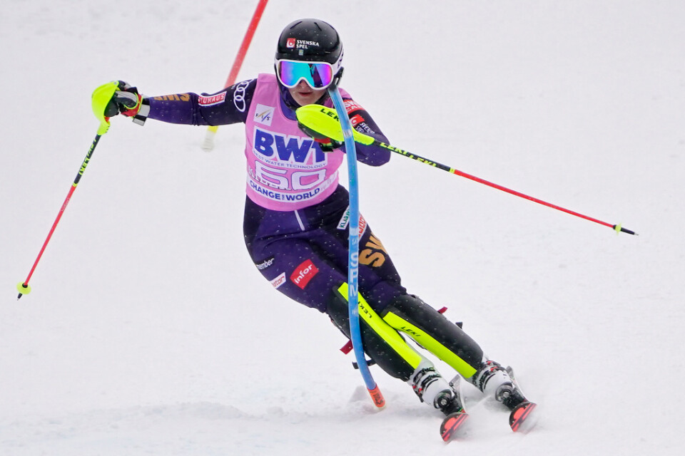 Hanna Aronsson Elfman i slalomtävlingen i Killington.