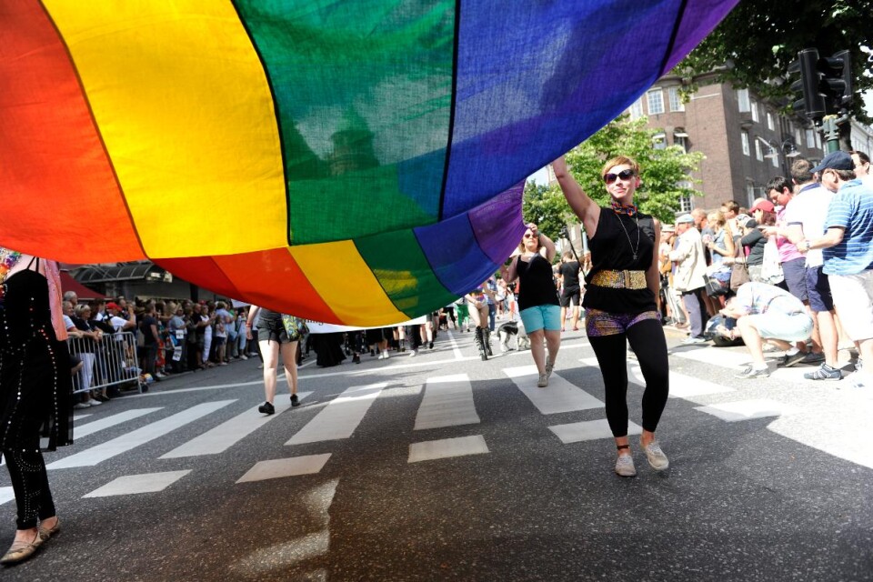 I helgen är det Prideparad i Stockholm. Foto: ERIK MÅRTENSSON / TT