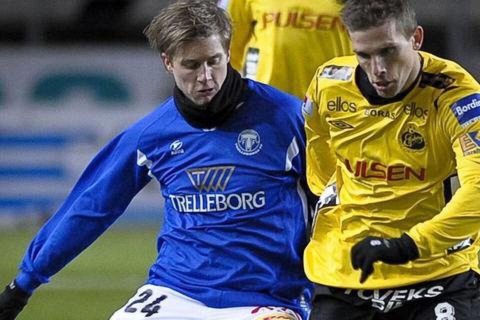 Andreas Drugge svarade för två mål när TFF besegrade Anders Svenssons Elfsborg med hela 3&#x96;0. Bild: Jörgen Jarnberger