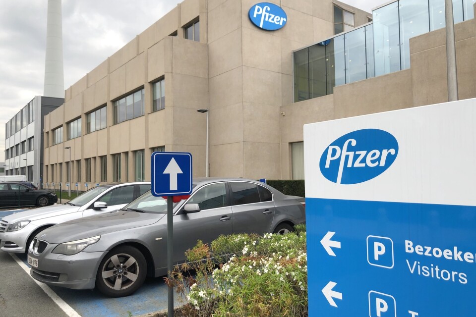 I belgiska Puurs ligger en av de fabriker där amerikanska läkemedelsjätten Pfizer tillverkar sitt covid-19-vaccin. Arkivbild.