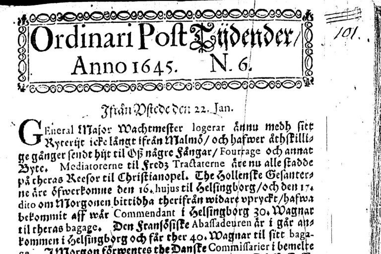 Tidningsannonsen föddes redan 1645