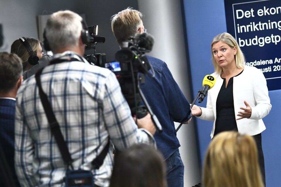 Finansminister Magdalena Anderssons ”clou” – mångmiljardsatsningar.