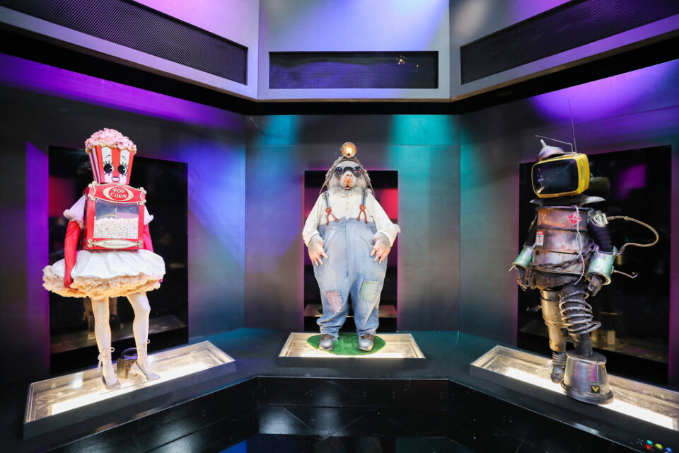 Popcornet, Mullvaden och Skrothögen är tre av de nya figurerna som tv-tittarna får bekanta sig med när "Masked singer" har premiär.