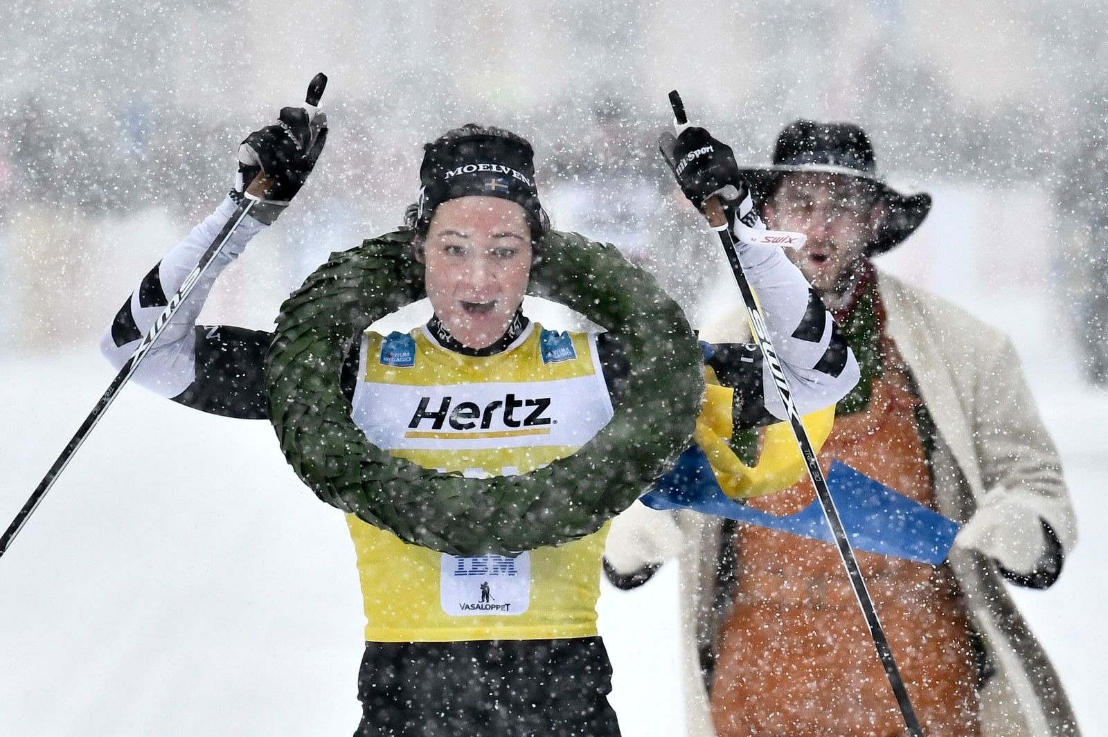 MORA 2019-03-03
 Britta Johansson Norgren vinner damklassen i Vasaloppet 2019. 
Foto Ulf Palm / TT / Kod 9110